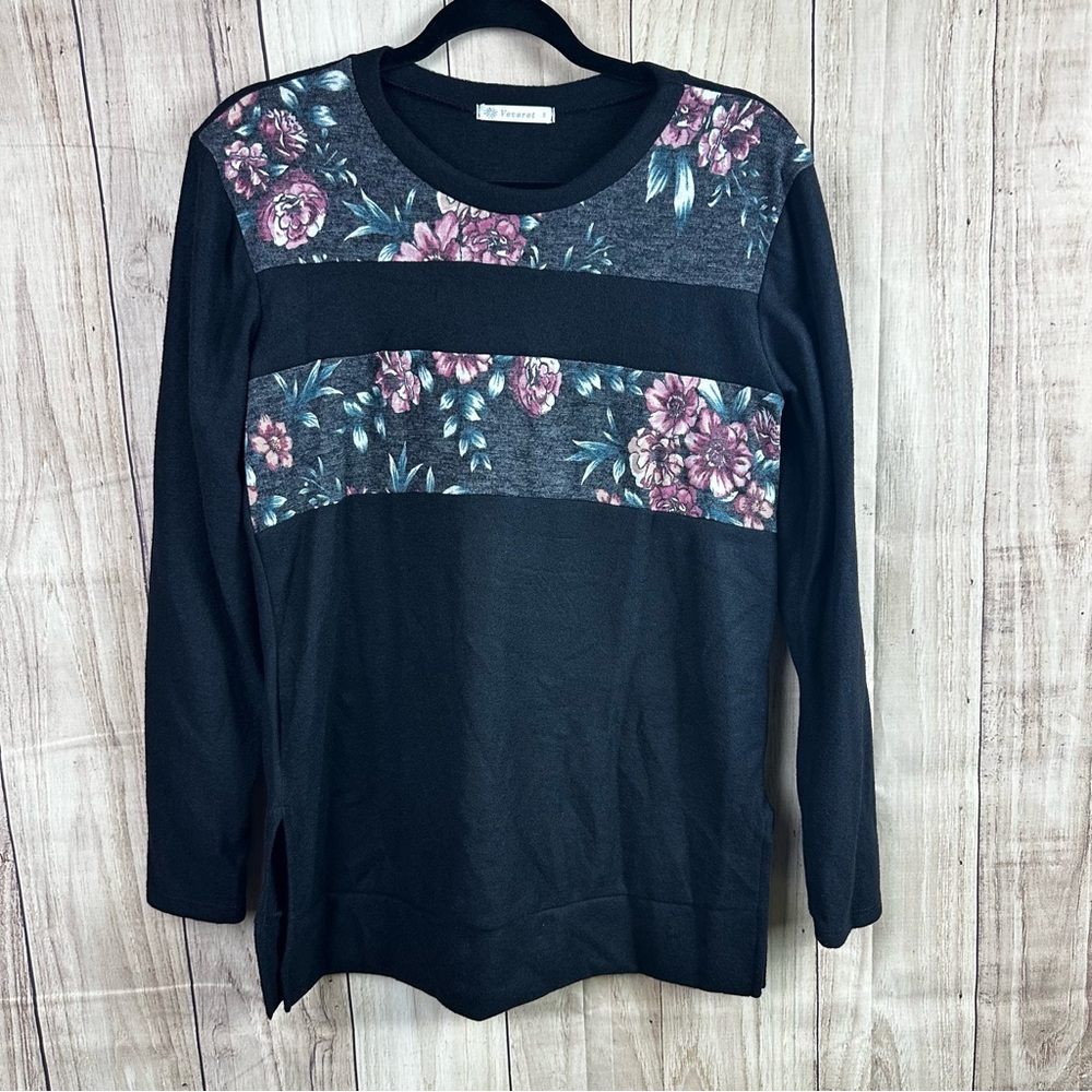 Floral Black Shirt